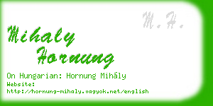 mihaly hornung business card